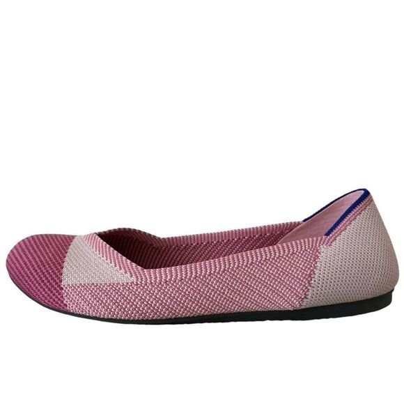 ROTHY’S Limited Edition Pink Cap Toe Breast Cancer Awareness Flats Sz 8.5 - Picture 6 of 13